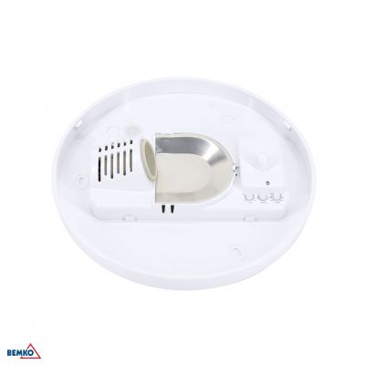 PLAFONIERA TAZAN Z CZUJ. MIKRO.1X60W E27 IP44 FI-28 SZKŁO+PC BEMKO (C38-ST72-140G-MS)
